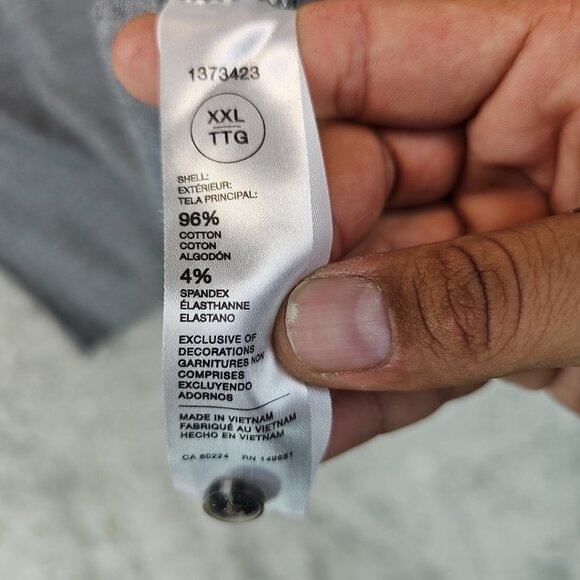 Buffalo David Bitton Polo Shirt Mens XXL Heather Gray/Black Trim Short Sleeve - Picture 8 of 9